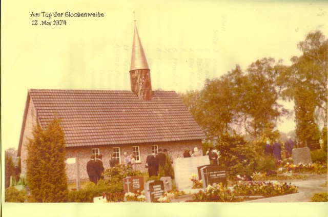Am Tag der Glockenweihe, 12. Mai 1974.